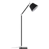 Image de Lucande Lampadaire Tissu Marvaine en Noir Métal e. a. pour Salon & Salle à manger (1 lampe,à E27), Sur Pied Lampe a de Sol