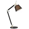 Image de Lucande Lampe à poser Marvaine en Noir Métal e. a. pour Salon & Salle manger (1 lampe,à E27), textile