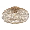 Image de Lindby Plafonnier Kaviya à intensité variable (Moderne) en Doré Métal e. a. pour Salon & Salle manger (1 lampe,à E27), Luminaire Lampe Plafond Eclerage Eclairage Interieur