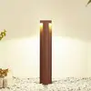 Image de Lucande, borne lumineuse LED Raiku, couleur rouille, aluminium, 65 cm