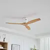 Image de Ventilateur de plafond Lucande Vindur, blanc, bois, courant continu, silencieux