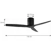 Image de Ventilateur de plafond Lucande Vindur, noir, courant continu, silencieux