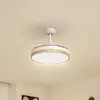 Image de Ventilateur de plafond LED Lindby Oras, blanc, courant continu, silencieux, Ø