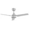 Image de Lindby LED Ventilateur de plafond avec lampe Aerallo (Moderne) en Blanc Métal e. a. pour Salon & Salle à manger (1 lampe,à),
