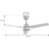 Image de Lindby Ventilateur de plafond LED Aerallo, blanc, CCT, silencieux
