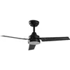 Image de Lindby LED Ventilateur de plafond avec lampe Aerallo (Moderne) en Noir Métal e. a. pour Salon & Salle à manger (1 lampe,à),
