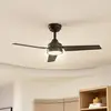 Image de Lindby Ventilateur de plafond LED Aerallo, noir, CCT, silencieux
