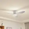 Image de Ventilateur de plafond LED Lucande Kayu, blanc, courant continu, silencieux, Ø