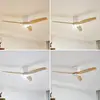 Image de Ventilateur de plafond LED Lucande Faipari, bois clair, DC, 132 cm