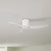 Image de Ventilateur de plafond Lindby Aulo, blanc, DC, silencieux, Ø 123 cm