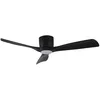 Image de Lucande LED Ventilateur de plafond avec lampe Moneno à intensité variable (Moderne) en Noir Métal e. a. pour Salon & Salle manger (1 lampe,à),