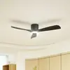 Image de Ventilateur de plafond LED intelligent Lucande Moneno, noir, CC, Tuya