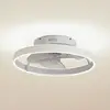 Image de Ventilateur de plafond LED Lindby Momitu, blanc, aluminium, Ø 50 cm