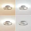 Image de Ventilateur de plafond LED Lindby Momitu, argent, silencieux, Ø 50 cm