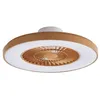 Image de Lindby LED Ventilateur de plafond avec lampe Teleo à intensité variable (Moderne) en Marron e. a. pour Salon & Salle manger (1 lampe,à),