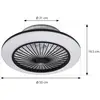 Image de Lindby Ventilateur de plafond LED Mamuti, noir, silencieux, Ø 55 cm