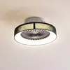 Image de Lindby Ventilateur de plafond LED Mace, noir, silencieux, Ø 47 cm