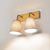Image de Envostar Risco Applique murale à 2 lampes Abat-jour en tissu gris