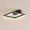 Image de Lindby plafonnier à détecteur LED Yulla, 34 cm, noir