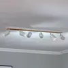 Image de Envostar Tino Spot pour plafond à 6 lampes blanc/bois