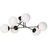 Image de Euluna Plafonnier Glassy à intensité variable (Moderne) en Noir Verre e. a. pour Salon & Salle manger (à 6 lampes, E14) Luminaire Lampe Plafond Eclerage Eclairage Interieur