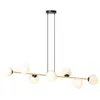 Image de Euluna Suspension en verre Glassy à intensité variable (Moderne) Noir Verre e. a. pour Salon & Salle manger (à 8 lampes, E14) Luminaire Lampe plafond Plafonnier
