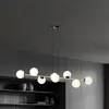Image de Euluna Suspension Glassy, à 8 lampes, noir/doré/opale