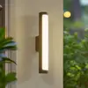 Image de Lucande, applique d'extérieur LED Tuberia, anthracite, métal, Ø 7 cm