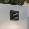 Image de Lindby, applique d'extérieur LED Muro, noire, PC, lot de 2