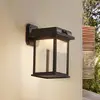 Image de Applique murale LED solaire Lindby Latarka, hauteur 27,5 cm, capteur