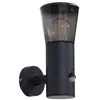 Image de Lindby Applique extérieure Heulo à intensité variable (Moderne) en Noir Aluminium (1 lampe,à E27), pour mur extérieur/façade de maison terrasse und balcon