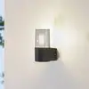 Image de Applique d'extérieur Lindby Heulo, Ø 8 cm, gris fumé, aluminium