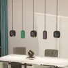 Image de Suspension Lucande Narion, noir/multicolore, à 5 lampes
