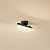 Image de Lindby Plafonnier LED Eldrin, 1 lampe, noir,réglette lumineuse LED