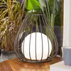 Image de Lindby Lampe solaire LED Kelda, noire, métal, 38 cm, à intensité variable