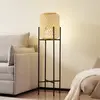 Image de Lucande lampe sur pied LED rechargeable Adebi, noir, bambou, Ø32,5cm