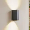 Image de Lindby applique d'extérieur Fijona, vert foncé, aluminium, hauteur 15 cm