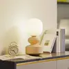 Image de Lucande Lampe à poser Fidelo, blanc/jaune, 38 cm, verre, céramique