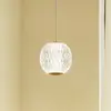 Image de Lucande Suspension LED Ismenia, 1 lampe, laiton, acrylique