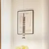 Image de Lucande Suspension LED Christelle, noir, Ø 8 cm, verre