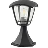 Image de Lindby Luminaire extérieur Isidoro à intensité variable (Moderne) en Noir (1 lampe,à E27), Borne lumineuse borne luminaire pour socle