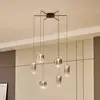Image de Lucande Suspension LED Avelina, gris fumé, à 6 lampes