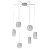Image de Lucande LED Suspension Avelina (Moderne) en Blanc Verre e. a. pour Salon & Salle à manger (à 6 lampes,), lampe plafonnier suspension