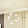 Image de Lucande Suspension LED Avelina, blanc, à 6 lampes