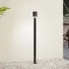 Image de Lindby, borne lumineuse LED Amila, noire, aluminium, IP54