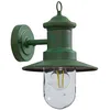 Image de Lindby Applique Exterieur Eloretta à intensité variable (Traditionnel) en Vert Métal (1 lampe,à E27), Murale Luminaire Lampe Jardin Eclairage