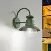 Image de Applique d'extérieur Lindby Celinor, vert, acier, Ø 15 cm