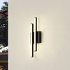 Image de Lindby Applique d'extérieur LED Abelia, noir, aluminium, acier inoxydable