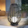 Image de Lucande luminaire de terrasse Marrin, noir, métal, Ø 46cm