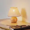 Image de Envostar Gill lampe de table, bois naturel/abat-jour beige